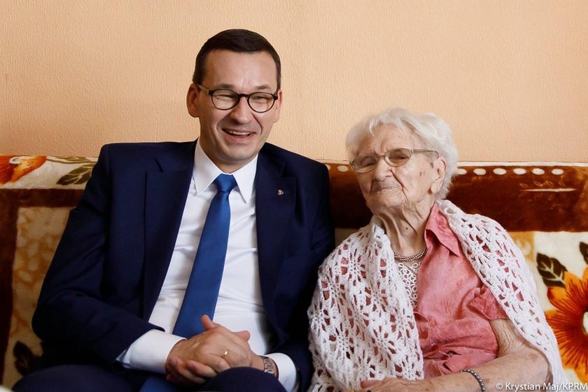 Mateusz Morawiecki odwiedził 113-letnią Teklę Juniewicz