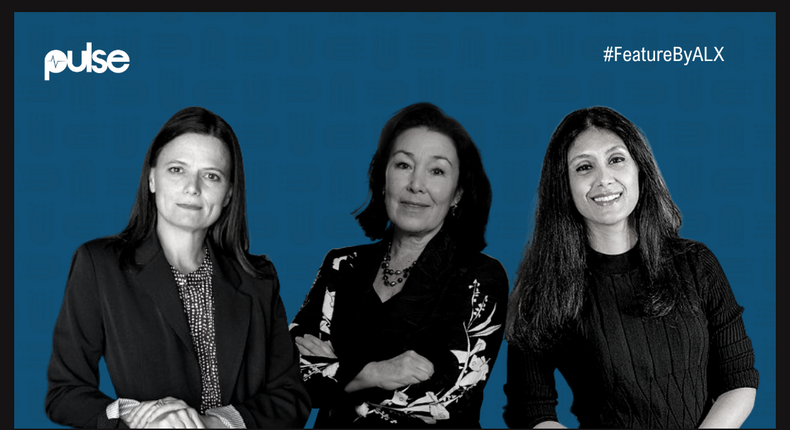 Microsoft CFO Amy Hood, Oracle CEO Safra Catz and HCLTec Chairperson Roshni Nadar Malhotra