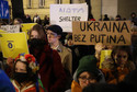 Manifestacja solidarnościowa przed Ambasadą Ukrainy w stolicy