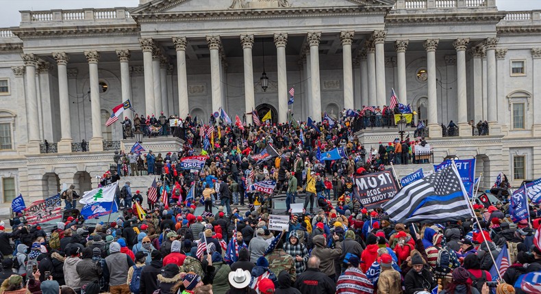 Riots at the US Capitol Building.