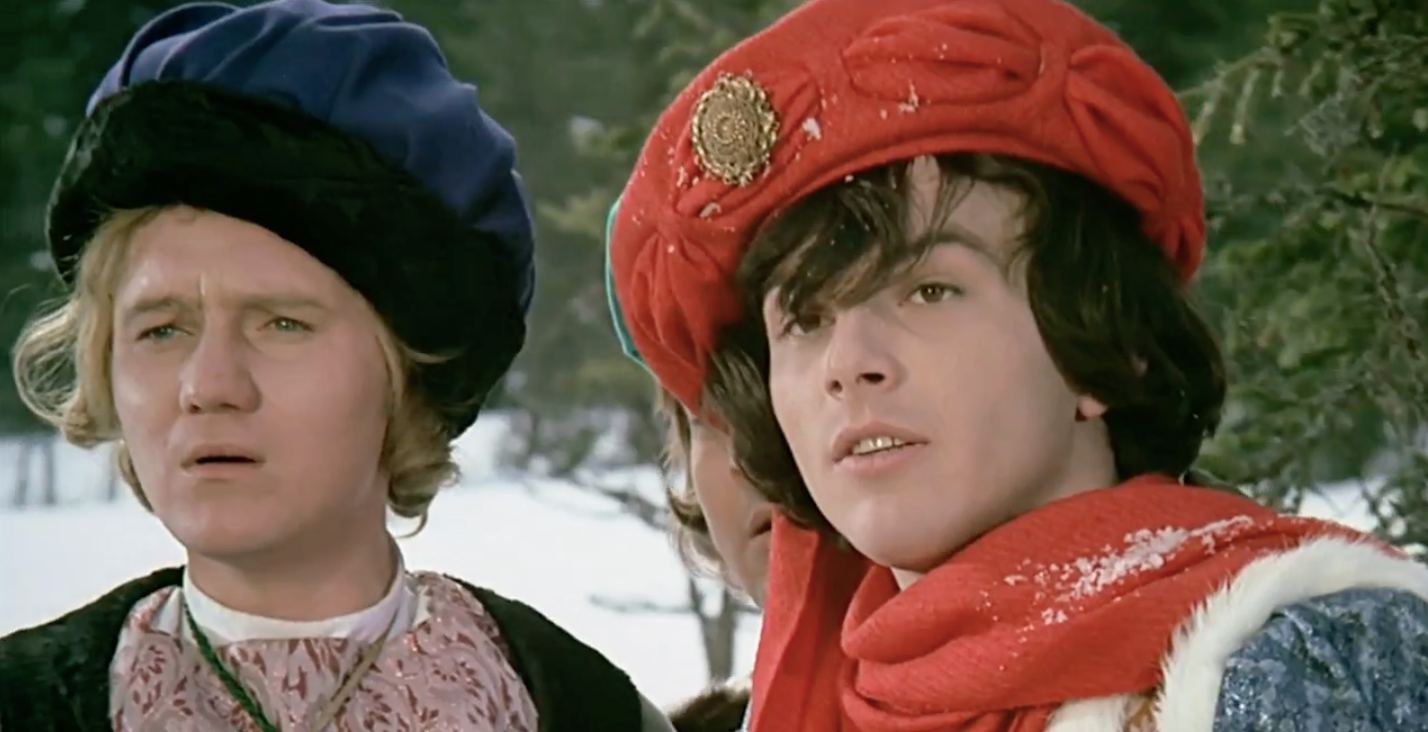 Vítězslav Jandák a Pavel Trávníček vo filme Tři oříšky pro Popelku.