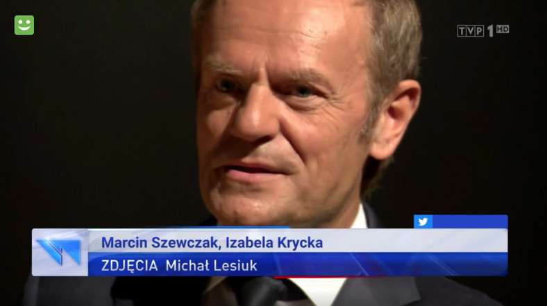 Donald Tusk ponownie na celowniku "Wiadomości" TVP (screen)