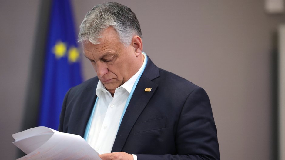 Viktor Orban na sesji Rady Europejskiej w Brukseli, 24 marca 2023 r.