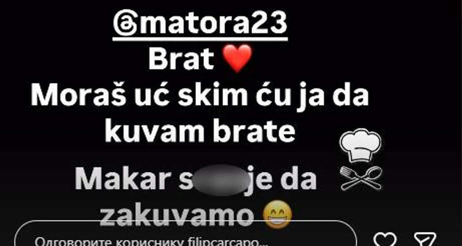 Filip Car se obratio Matoroj