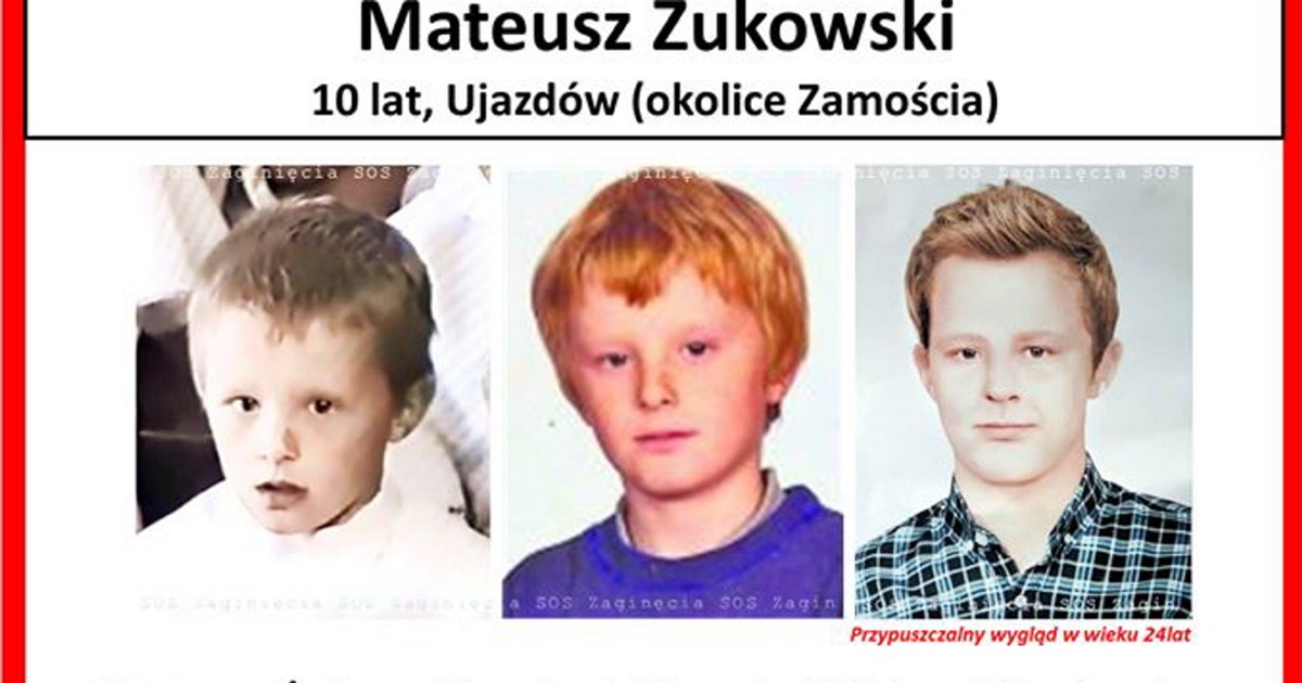 Gdzie jest Mateusz Żukowski? Minęło już 18 lat od tajemniczego zaginięcia chłopca