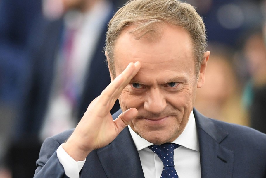 Donald Tusk, szef Rady Europejskiej. Strasburg, 27 marca 2019 r.