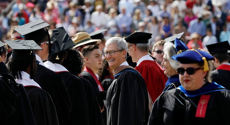 Tim Cook at Stanford's 2019 Commencement