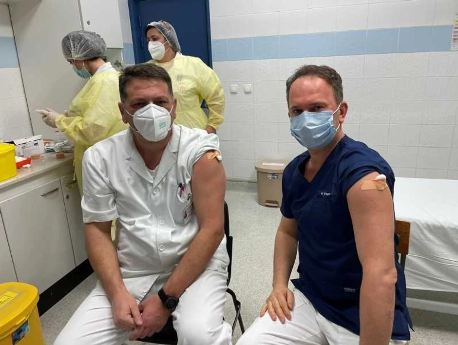 Vakcinisani dr Dragan Stajić i dr Đorđe Ilić