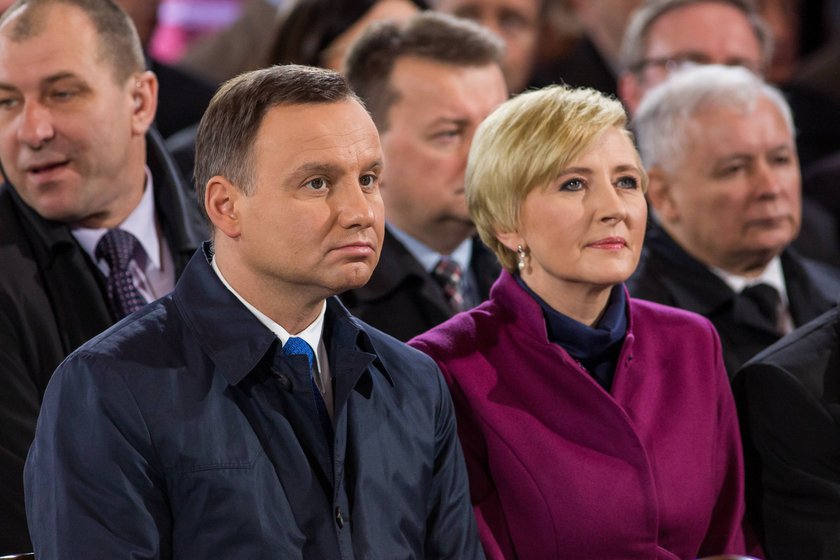 Andrzej Duda razem z małżonką