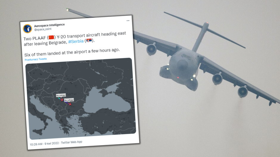 Sześć chińskich samolotów "pojawiło się" w sobotnią noc nad Europą