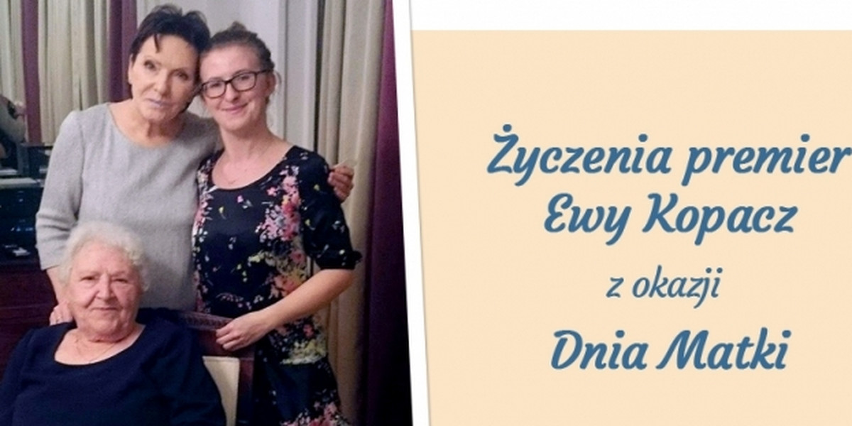 życzenia Ewy Kopacz dla mamy