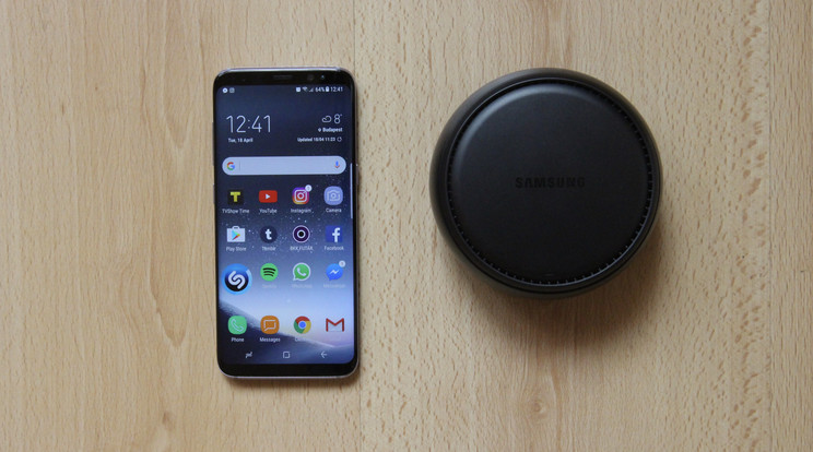 A Samsung Galaxy S8 és a DeX /Fotó: Virág Dániel