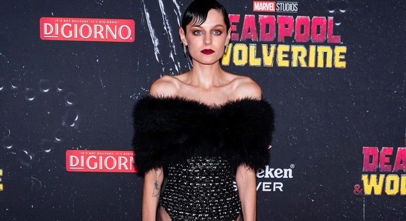 Emma Corrin skipped pants at the Deadpool & Wolverine premiere.Gotham/FilmMagic/Getty Images