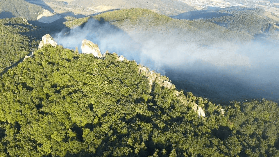 Požiar v Súľovských skalách