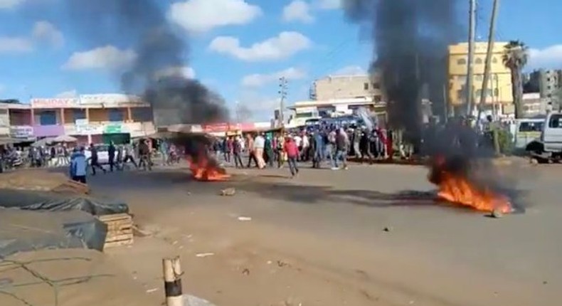 Chaos erupt in Murang’a ahead of DP Ruto’s visit (Courtesy/Twitter)