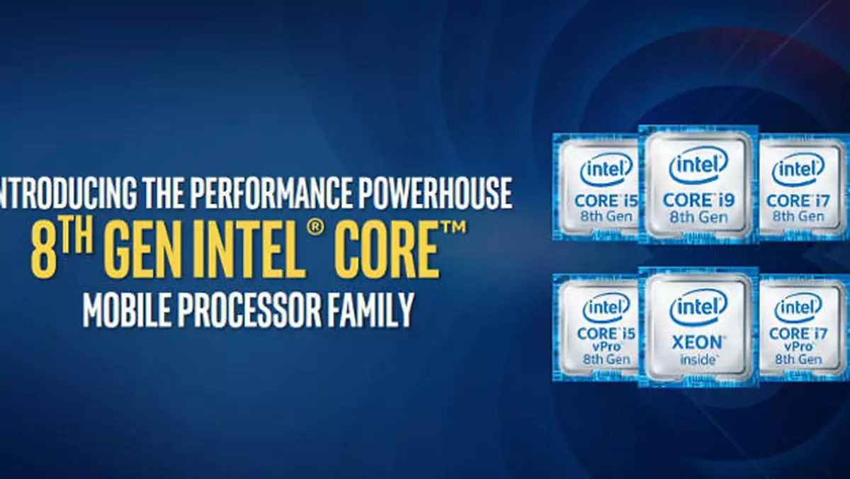 Intel wprowadza 6-rdzeniowe procesory Coffee Lake-H dla laptopów. W tym Core i9-8950HK