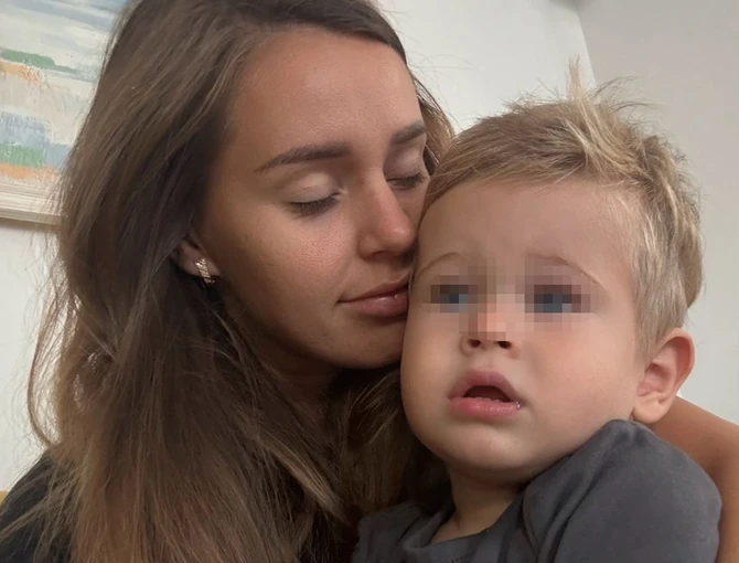 Tijana Bjelopetrović sa sinom