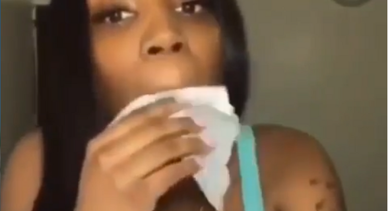 Tissue eating girl