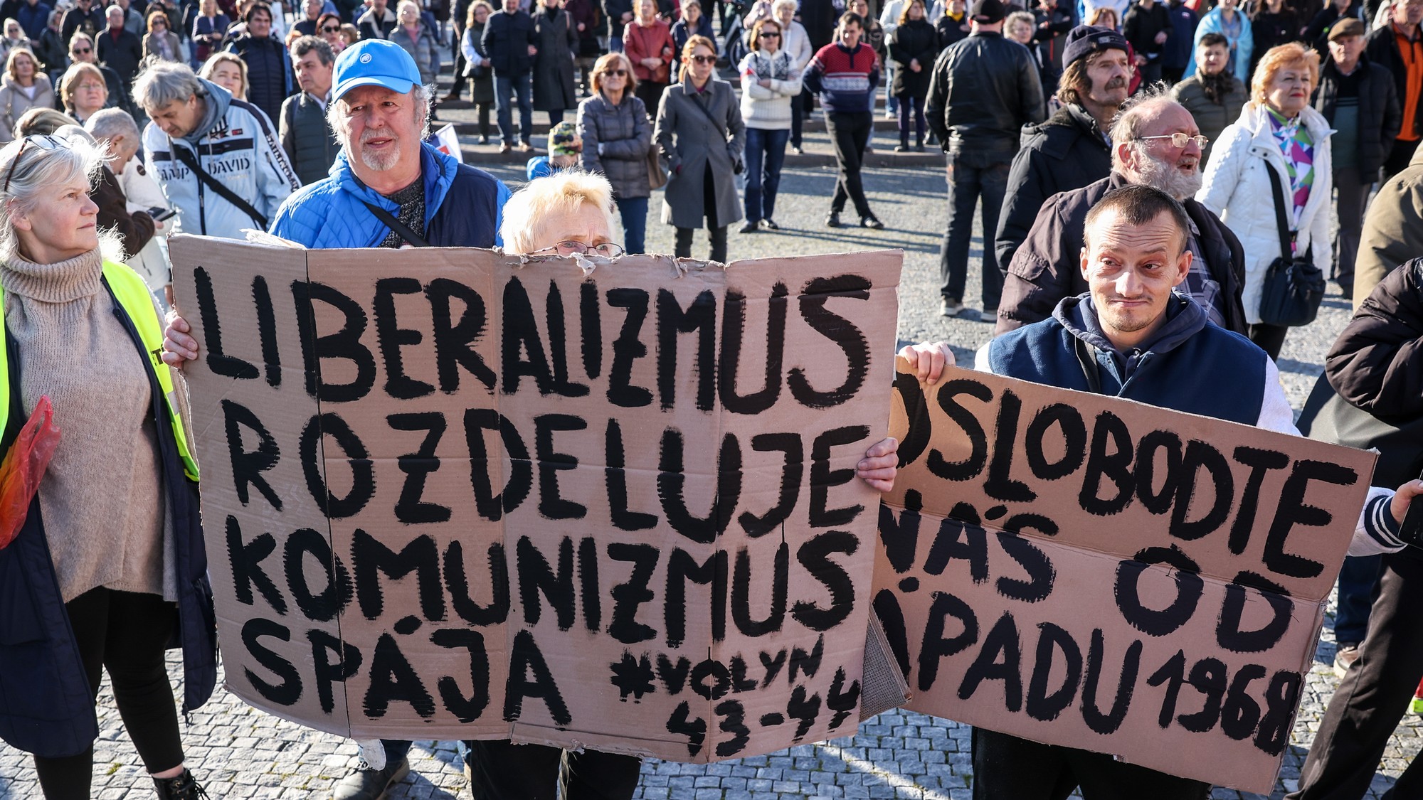 Protest proti progresivizmu, ktorý sa konal v Nitre  vo februári 2026