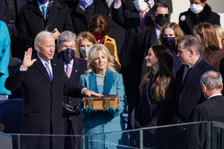 Ashley Biden podczas inauguracji Joego Bidena na 46. prezydenta USA