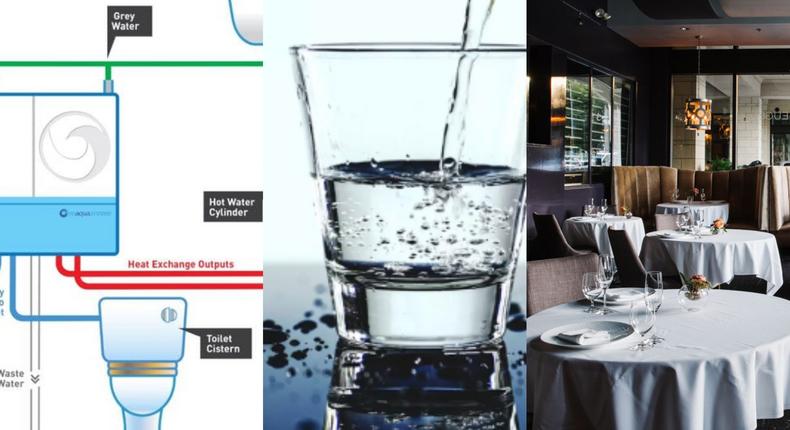 Restaurant serves patrons with drinking water recycled from its toilet