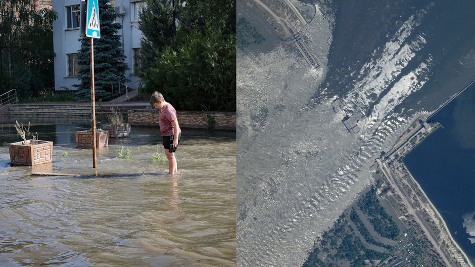 Dezinformacyjna gra Rosji po zniszczeniu tamy w Nowej Kachowce. "Mają dwa powody"