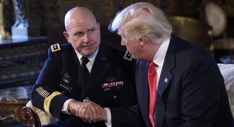 President Donald Trump and Gen. Mcmaster 