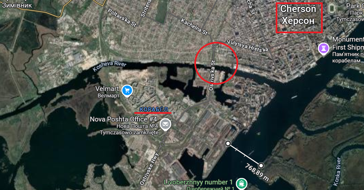 Czy Rosja szykuje desant na Chersoń? Most uszkodzony, a drony patrolują niebo