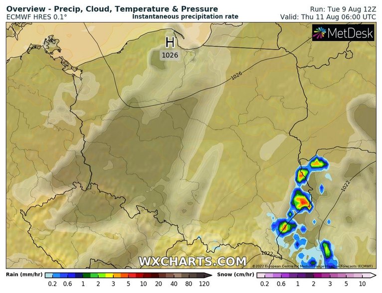 W nocy popada przy granicy z Ukrainą