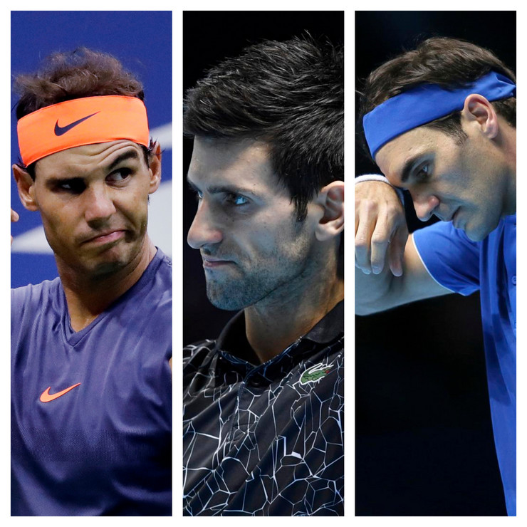 Rafael Nadal, Rodžer Federer, Novak Đoković