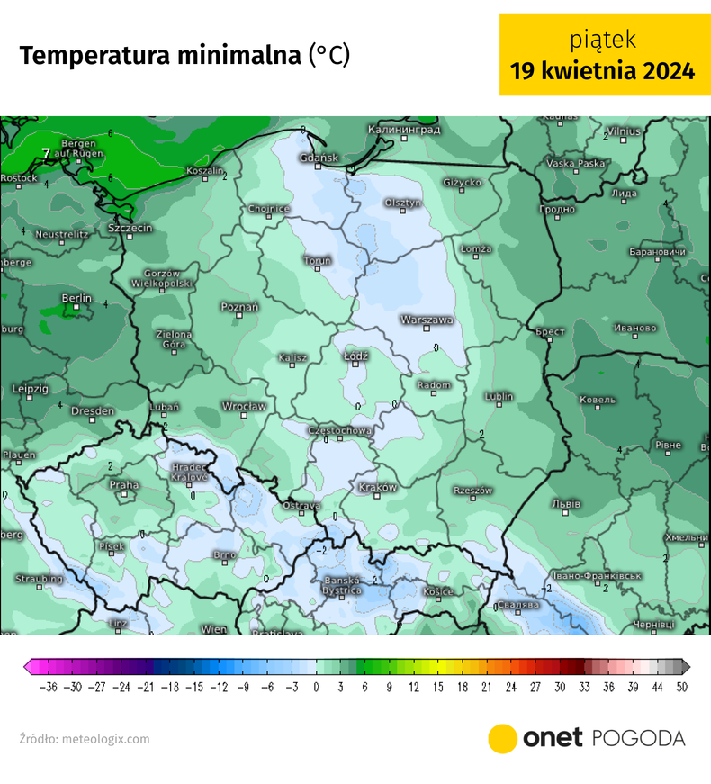 W nocy możliwe są przymrozki do -3 st. C