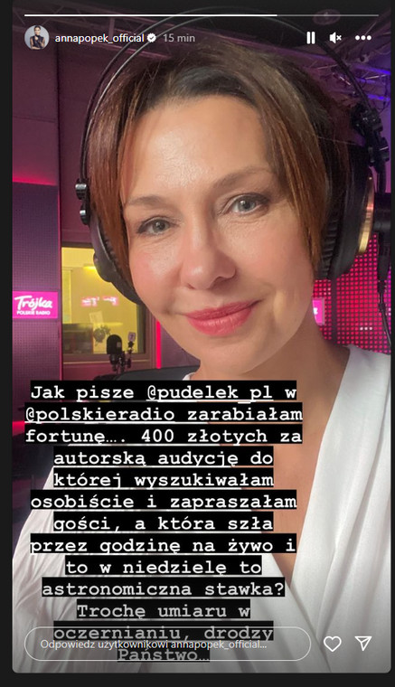 Anna Popek komentuje doniesienia o zarobkach w Polskim Radiu