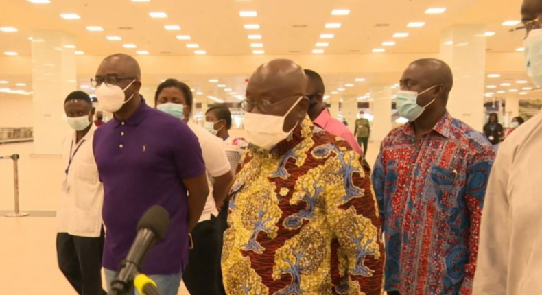 Akufo-Addo inspects work at Kotoka Airport ahead of reopening