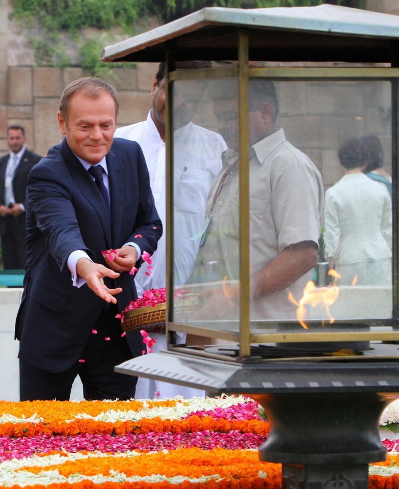 DONALD TUSK W INDIACH