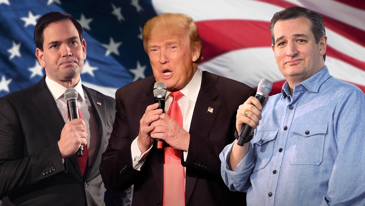 Marco Rubio, Ted Cruz i Donald Trump