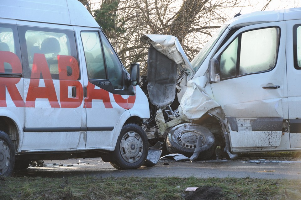 WYSOKA KAMIEŃSKA WYPADEK ZDERZENIE BUSÓW