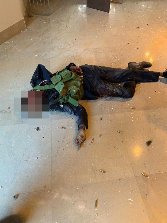One of the Al Shabaab assailants taken out at the Dusit complex (Twitter) 