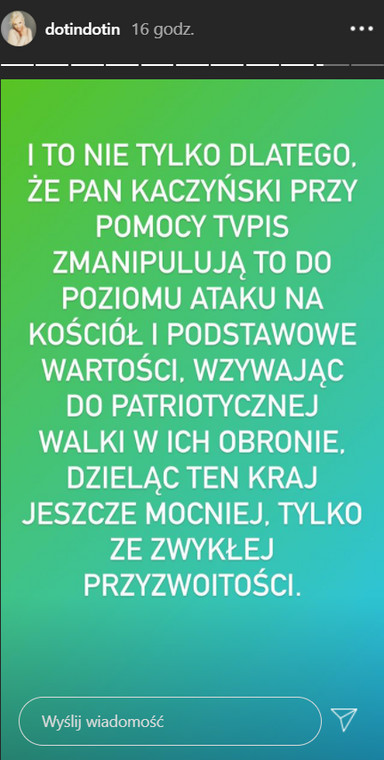 Dorota Szelągowska o sytuacji w Polsce