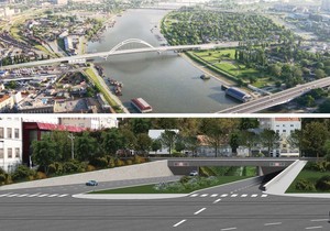 Novi srpski most i ulaz u tunel