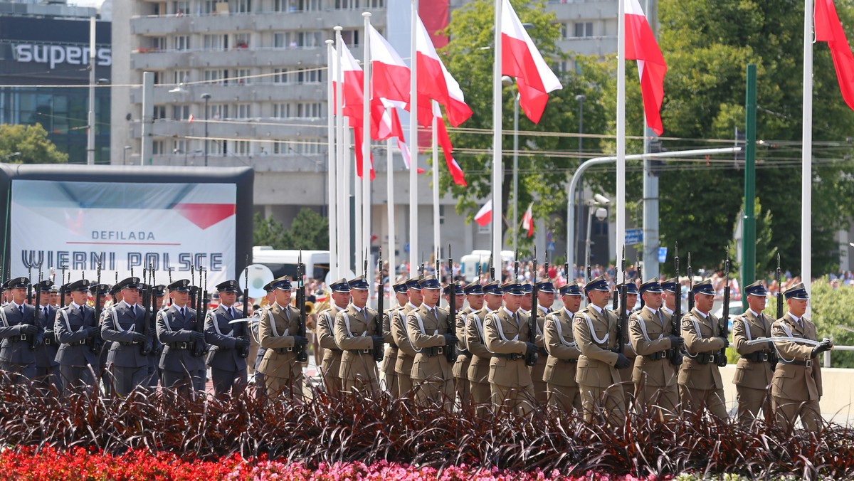 Defilada "Wierni Polsce" w Katowicach.