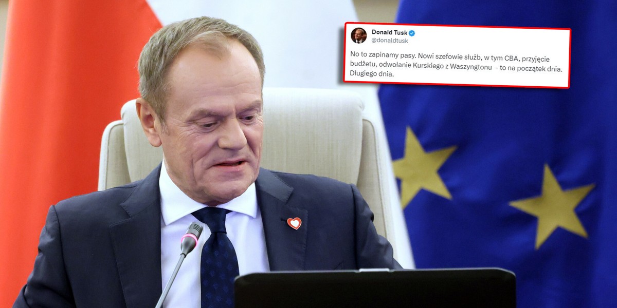 Donald Tusk zapowiada długi dzień pełen wydarzeń politycznych