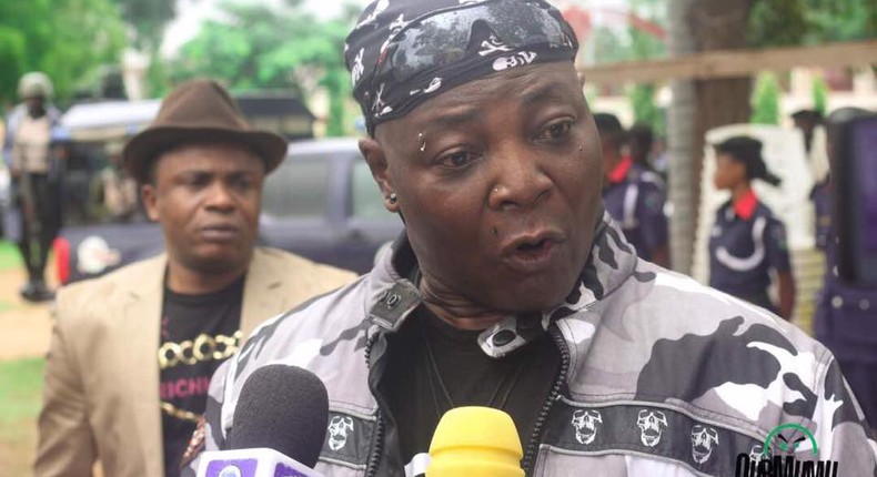 Charly Boy during the anti-Buhari protest