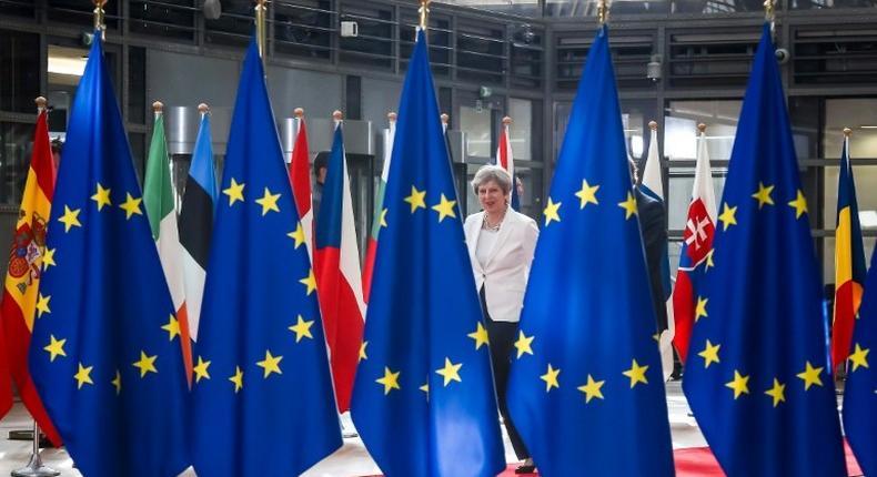 Britain's Prime Minister Theresa May arrives for a summit of European Union leaders in Brussels on June 23, 2017 A year to the day after Britain voted to quit the European Union, the divorce proceedings are only just starting and European leaders are hoping that the decree absolute never comes through.