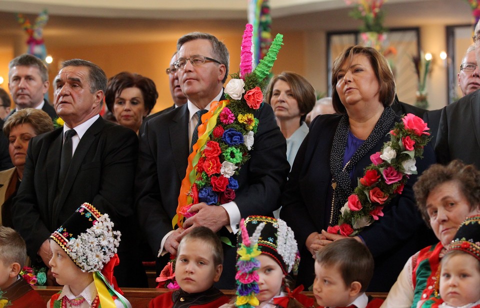 ŁYSE KURPIE NIEDZIELA PALMOWA PARA PREZYDENCKA (Bronisław Komorowski, Anna Komorowska, Jacek Kowalikowski)