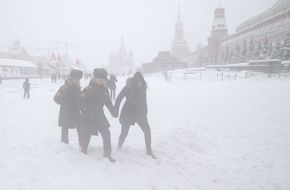 Rekordowe opady śniegu w Moskwie
