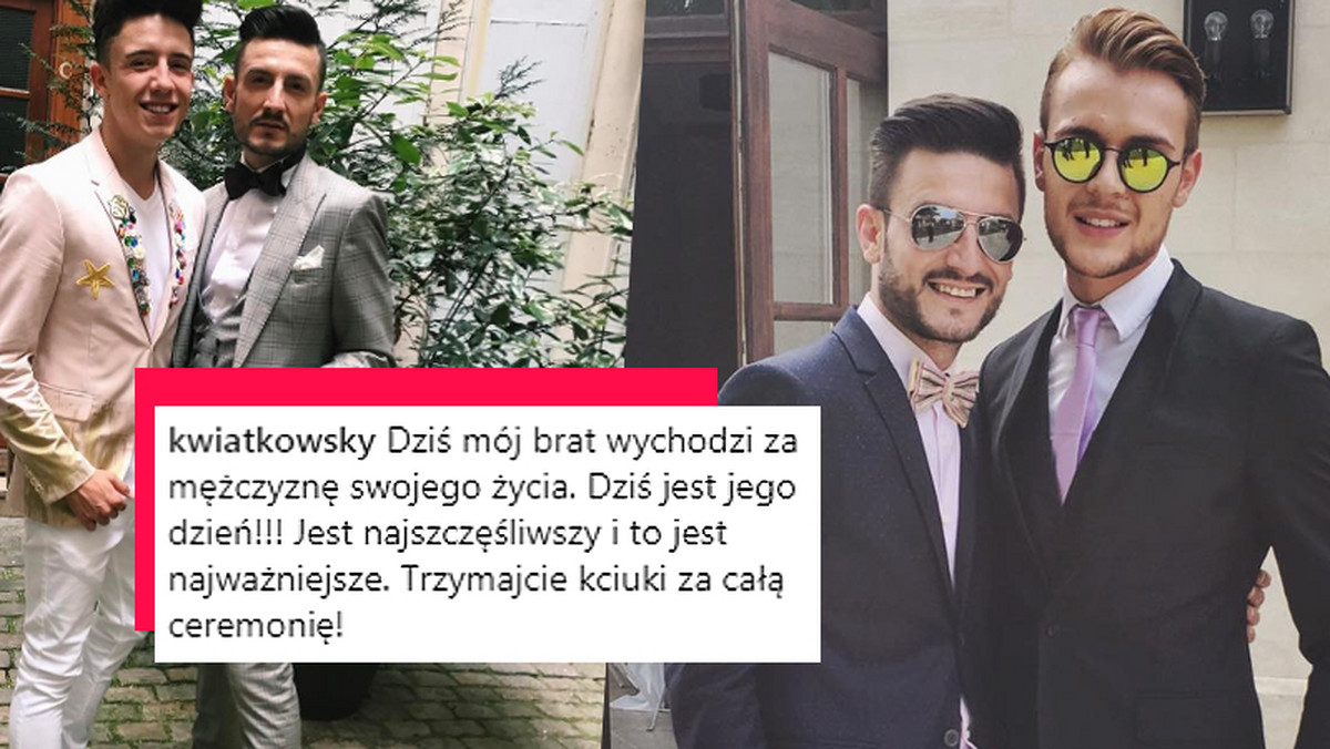 Michał Kwiatkowski wziął ślub. Piosenkarz wyszedł za mąż za swojego ukochanego Maxima w piątkowe popołudnie. Ceremonia gejowskiej pary odbyła się w Paryżu, wzięli w nim udział ich najbliżsi, w tym m.in. Dawid Kwiatkowski, młodszy brat nowożeńca.