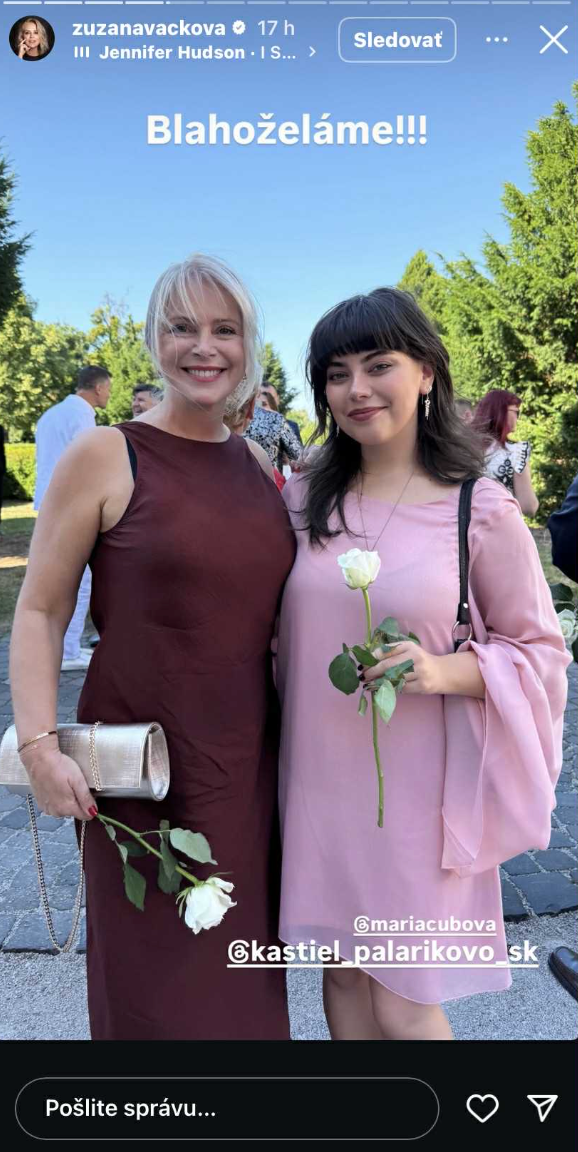 Svadba Andreja Bičana: Zuzana Vačková s dcérou Maruškou.