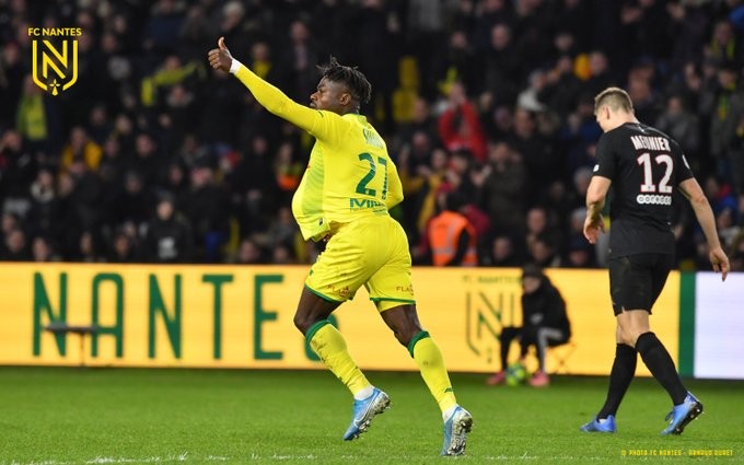 Moses Simon scored twice in February  (Twitter/Nantes)