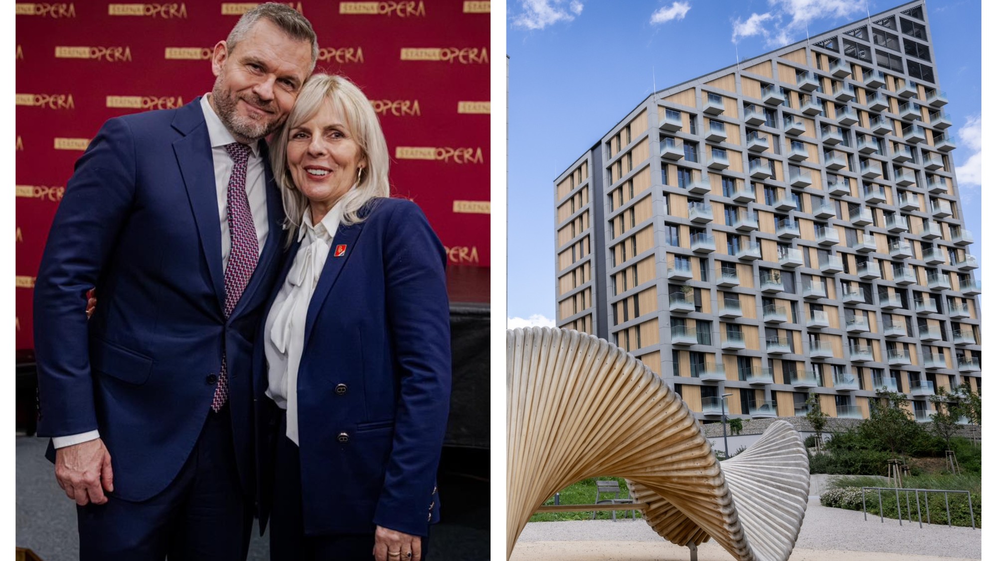 Peter Pellegrini s Evou Pellegrini; Budova Metropolis 