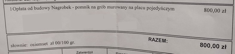 Dokument dotyczący zgody na postawienie pomnika — fot. archiwum prywatne M Banaszkiewicza